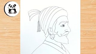 Easy Chatrapati shivaji maharaj pencildrawing  shivaji jayanti [upl. by Tobie]