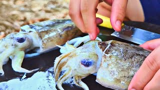 Cooking Cuttlefish in black ink sauce [upl. by Gasperoni]