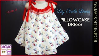 DIY Circle Dress  Beginners Sewing Lesson 49 No Pattern [upl. by Aleehs]