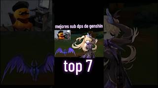 Top7 Fischl mejores sub dps de genshin impact genshinimpact fischl [upl. by Eecyal635]