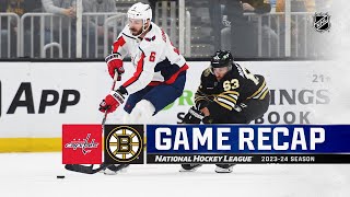 Capitals  Bruins 210  NHL Highlights 2024 [upl. by Zulema]