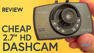 REALLY CHEAP DASH CAM Review with footage [upl. by Ilil]