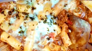 How to Make Baked Ziti with Ground Beef amp Ricotta Cheese  ASMR Cooking Sounds [upl. by Ammann585]