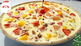 Delicioso Postre Navideño de Durazno Con Tan solo 3 ingredientes 🌲🍑😋Cris en la Cocina [upl. by Aritak]