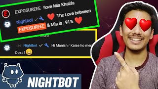 Nightbot Welcome Command amp Love Command on Mobile Hindi [upl. by Lig]