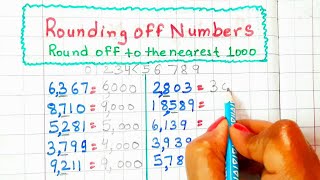 round off । rounding off Numbers । Round off the following numbers to the Nearest 1000 Examples [upl. by Akirea]