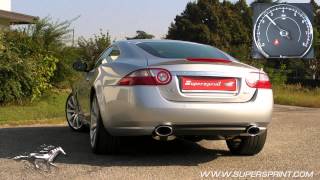 Supersprint exhaust for Jaguar XK 42 V8  revving and acceleration sound [upl. by Arbe696]