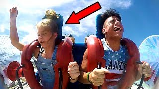 Girls Passing Out 5  Funny Slingshot Ride Compilation [upl. by Oivaf]