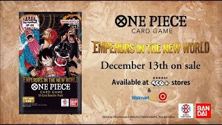 ONE PIECE CARD GAME BOOSTER PACK EMPERORS IN THE NEW WORLD is coming to stores Trailer 30 sec [upl. by Ayekahs]