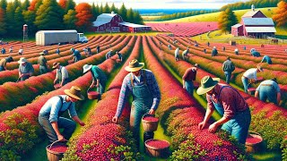 US Farmers Harvest Millions And Billions Of Berries This Way  Harvesting 2024 [upl. by Willdon]