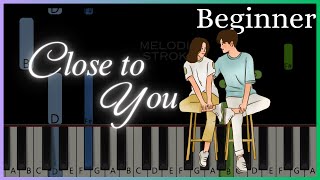 Close to you  Carpenters  EASY BEGINNER PIANO TUTORIAL [upl. by Baily967]