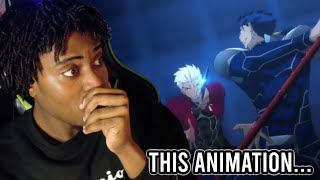 Mike Reacts to Fate Stay Nights Archer vs Lancer Fight [upl. by Ariam]