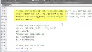 Liquidliquid flash using MatlabChap14LLEflashm [upl. by Ainehs567]