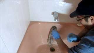 blocked tub drain plumbing tips [upl. by Eckmann]