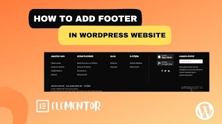 How To Create Footer In Wordpress Website With Elementor 2023  Elementor Footer Tutorial [upl. by Aydni]