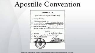 Apostille Convention [upl. by Celisse]