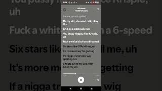 XXXTENTACIONrip roach lyrics [upl. by Chambers]