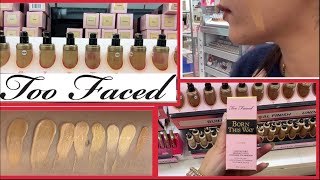 TOO FACED BORN THIS WAY Foundation review  All Bestseller shades from Nykaa For Indian Skintone [upl. by Cho]