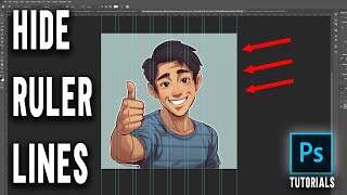 How To Hide Ruler Lines In Photoshop [upl. by Dorsy]