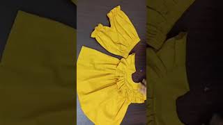 baby frock design cutting and stitching  panel frock cutting and stitching easy methood [upl. by Analaj]