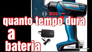 quanto tempo dura a bateria da parafusadeira Bosch gsr 1000 [upl. by Nnayrrehs]