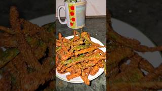 Crispy karari bhindi fry recipe mykitchen2301 easyrecipe [upl. by Bunny]