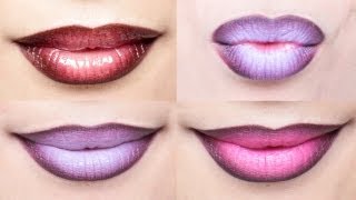 Ombre Lips Tutorial with 3 Different Styles  milavictoria [upl. by O'Neil]