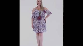 Vestido Ciganinha com Alças Estampado Plus Size  Marguerite  Posthaus [upl. by Ecnatsnok]