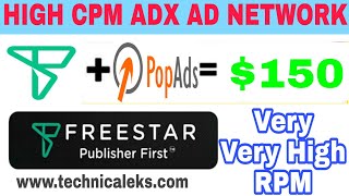 Freestar Adx Ad Network High Cpm Adsense Alternative ad network blogger ads network instant approved [upl. by Atiseret429]