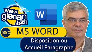 Microsoft Word  12 Disposition ou Accueil Paragraphe [upl. by Euqnom29]