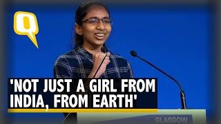 COP26 Summit  Indian Teen Vinisha Umashankars Speech Applauded By World Leaders  The Quint [upl. by Dmitri]