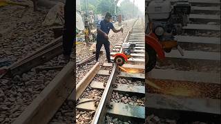 Rail ki patri cutting ।। train indianrailways railway [upl. by Carlee]