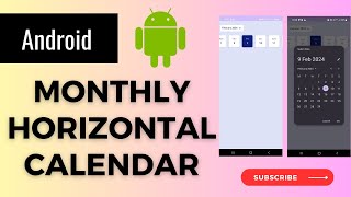 Horizontal Calendar in Android  Calendar Date Picker  Monthly Horizontal Calendar android kotlin [upl. by Notnelc795]