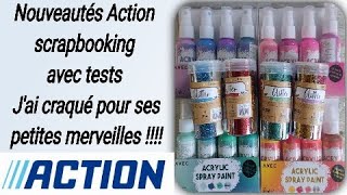 Nouveautés scrapbooking action avec tests tuto carterie scrapbooking Diy cardmaking [upl. by Lavelle]