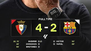 OSASUNA 42 BARCELONA FULL TIME HIGHLIGHTS [upl. by Fonz]