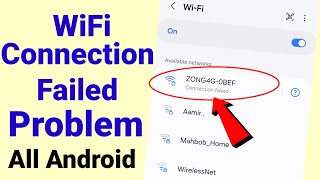 wifi connection failedsamsung wifi connection failed  wifi me connection failed bata raha hai [upl. by Grannia645]