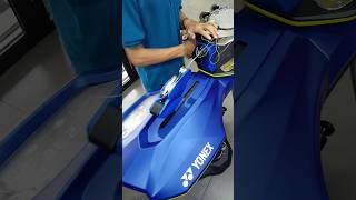 badminton racket stringing Yonex precision 30 [upl. by Aitnwahs]