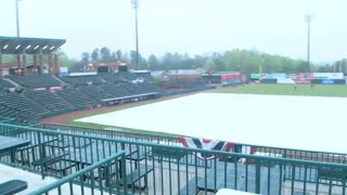 Gearing up for baseball season with the Hickory Crawdads [upl. by Dempstor326]