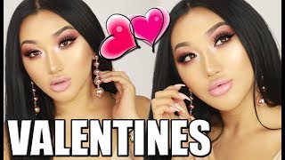 PINK amp PRETTY VALENTINES MAKEUP TUTORIAL [upl. by Lucien988]