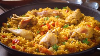 Arroz con Pollo  Receta fácil rápida y deliciosa [upl. by Ecyoj]