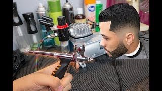 How to Mix and Apply Airbrush HairlineBeard EnhancementKiss Express ColorDye [upl. by Kizzie]