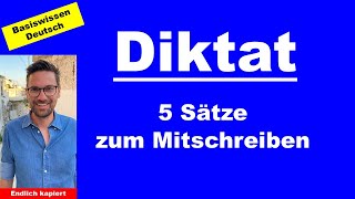 Rechtschreibung verbessern  Diktat  5 Sätze zum Mitschreiben [upl. by Moberg443]