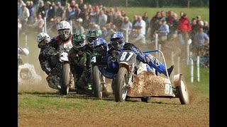 British Masters Grasstrack 2019  1000cc Sidecars [upl. by Nerty]