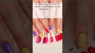 Embrace Multicolored Nails for a BeachInspired Summer Vibe [upl. by Ayote]