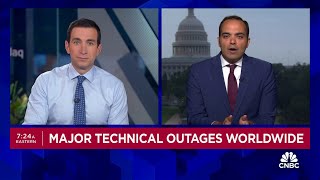 CFPB Director Rohit Chopra on global IT outage paycheck advance fees and 2024 election [upl. by Ecidnak]