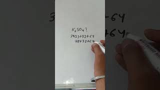 MolecularMass of K2SO4  physical chemistry chemistry like subscribe [upl. by Eeramit]