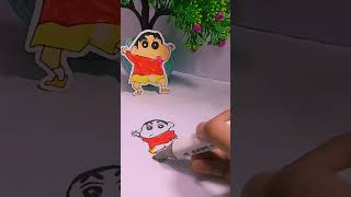 Shinchan sticker paper art diy shorts drawing youtubeshorts [upl. by Yasdnil]