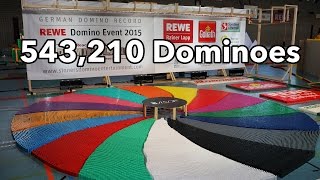 543210 Dominoes  Dominoland  3 Guinness World Records  4K [upl. by Ocisnarf]