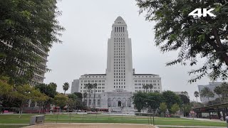 Relaxing Walk Through Los Angeles Grand Park · 4K HDR [upl. by Ordnas]