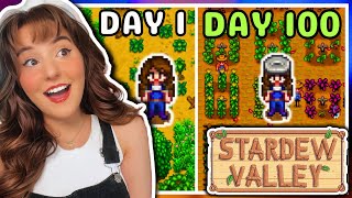 I Played 100 Days of Stardew Valley for the FIRST TIME 🌱 [upl. by Streetman]